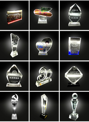 国工水晶授权牌定制 企业年会与庆典的高端纪念礼品